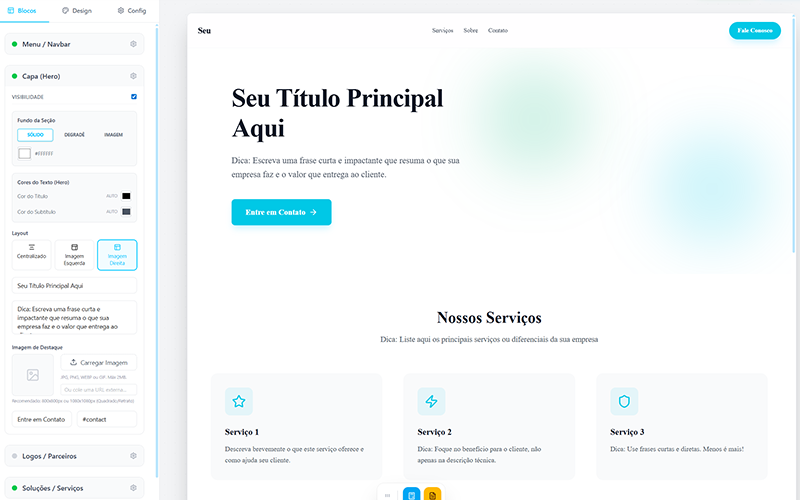 Crie seu Site, Landing page e link de contatos no Instagram.