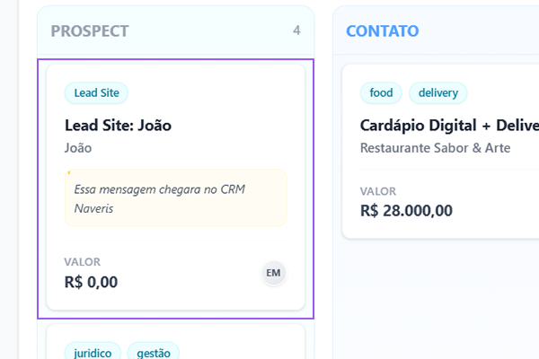 Landing Page + CRM Comercial - 2